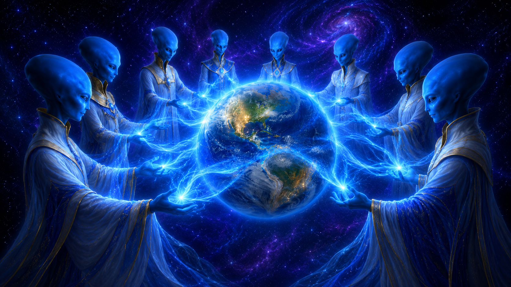 Conselho Arcturiano canalizando energia para a Terra
